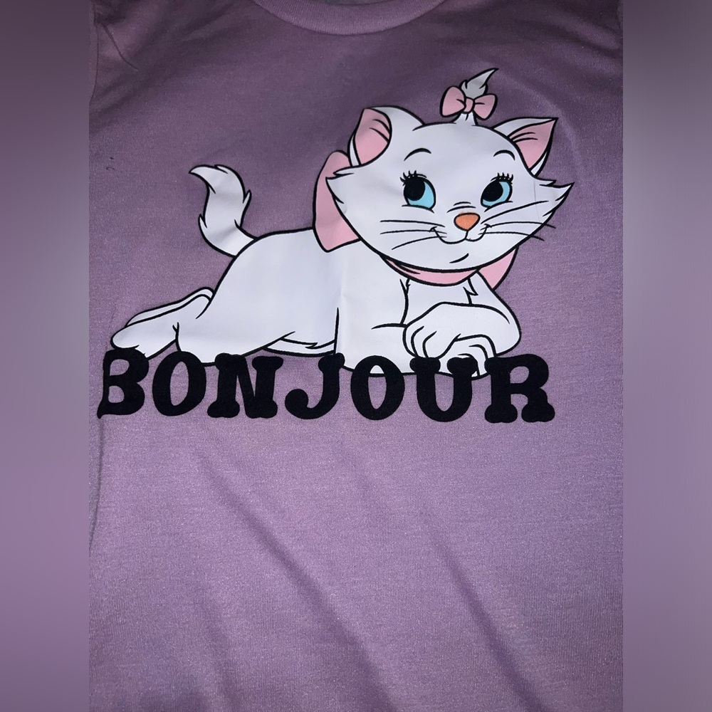 4/$10 Bundle Sale: NWOT Girls Disney Aristocats Crew T-shirt - Picture 2 of 3
